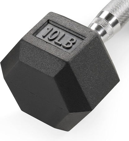 Marcy Rubber Hex Dumbbell Sold in Pairs - Available for 5lb - 20lb