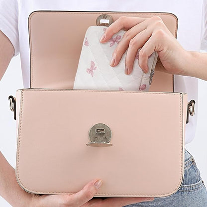 Small Makeup Bag for Purse,Quilted Cosmetic Pouch, Mini Make up Bags with Compartments Inside, Cute Cosmetic Organizer for Women, Travel Toiletry Bag