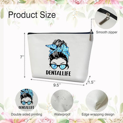 Makeup Bag - Dental Life, Gift for Her, Women, Dentists, Dental Hygienist Student, Dental Assistant, Multifunction Makeup Bag Purse, Toiletry Makeup Bag Pouch Travel Accessories -11