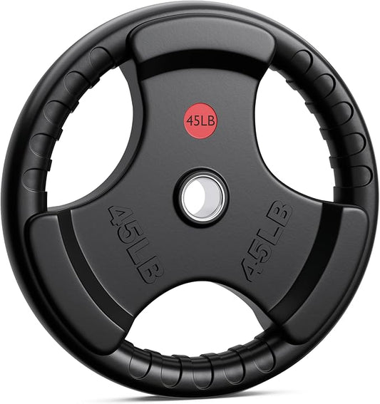 XDDIAS Rubber Weight Plates 2-Inch Olympic Grip Plate 10LB-45LB