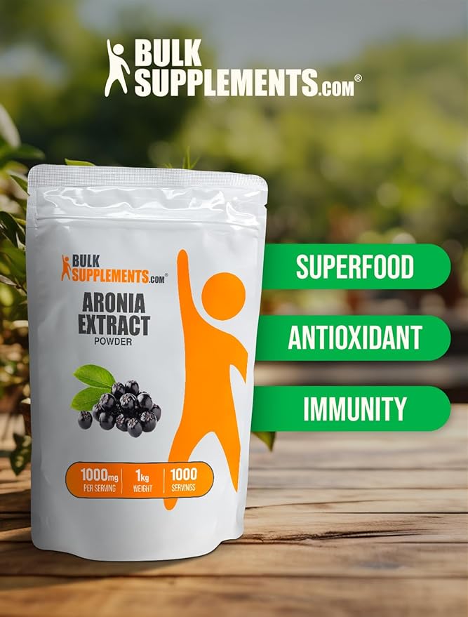 BulkSupplements.com Aronia Extract Powder - Aronia Berry Extract, Chokeberry Supplement, Sourced from Aronia Berry - Gluten Free, 1000mg per Serving, 5kg (11 lbs) (Pack of 5)