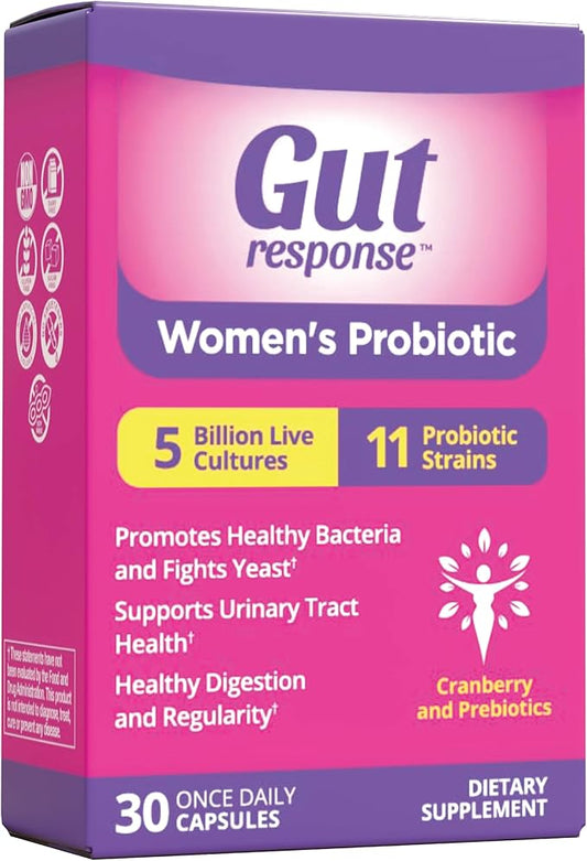 Women’s Probiotic, Slows Down Digestive Aging, Boosts Immune System, Supports UT & Feminine Health, Cranberry Extract, Non-GMO, Gluten Free & Soy Free, 5 Billion CFU, 30 Capsules