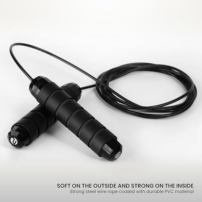 Adjustable Jump Rope for Workout - All-Purpose Exercise Jump Rope Kids & Adults Love with Tangle-Free, Comfortable Foam Handles - Best Slimming, Cardio & Endurance Training