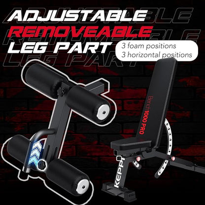 Keppi 1200LB Weight Bench Bench1000 PRO