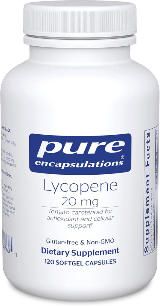 Pure Encapsulations Lycopene 20 mg | Dietary Supplement for Cellular and Macular Support | 120 Softgel Capsules