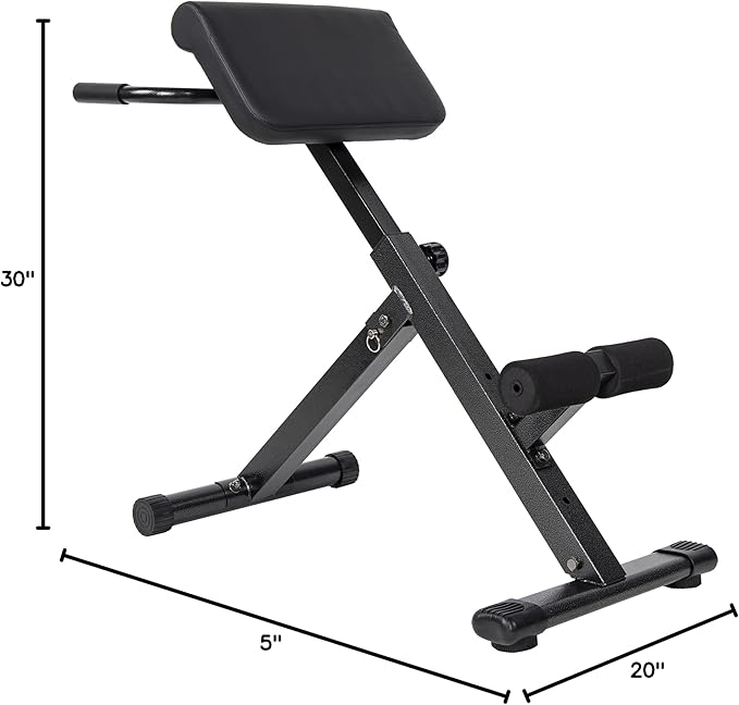 Signature Fitness Adjustable Roman Chair AB Back Hyperextension 300-Pound Capacity