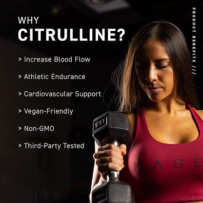 Kaged Premium L-Citrulline Powder | Unflavored | Enhance Muscle Pumps | Improve Muscle Vascularity | Nitric Oxide Booster | 100 Servings