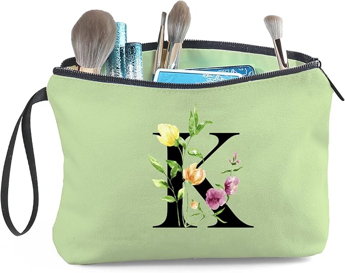 SEAMOON Birthday Thank You Appreciation Monogrammed Gifts for Mom Aunt Teacher Sister Friend Coworkers Bride Bridesmaid Makeup Cosmetic Bag with Mirror Mothers Day Christmas Graduation K