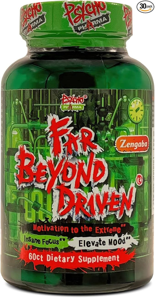 Psycho Pharma Far Beyond Driven, for Increased Energy to Burn with Improved Focus, Positive Mood.