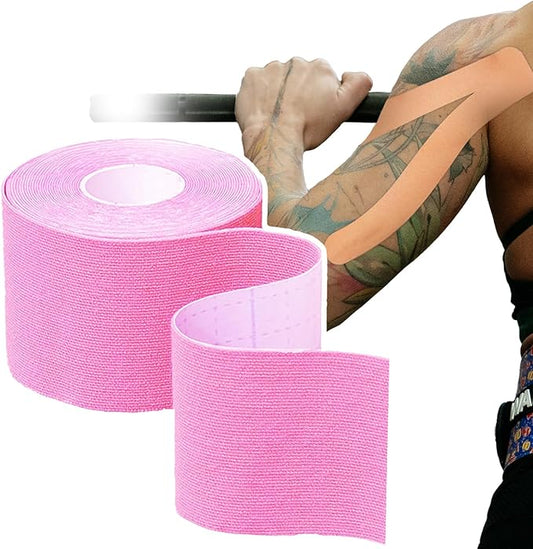 WARM BODY COLD MIND Kinesiology Tape | 2in×16.4ft - Waterproof Sports Tape, Elastic Athletic Tape, Latex Free, for Muscle Strain Relief & Joint Support