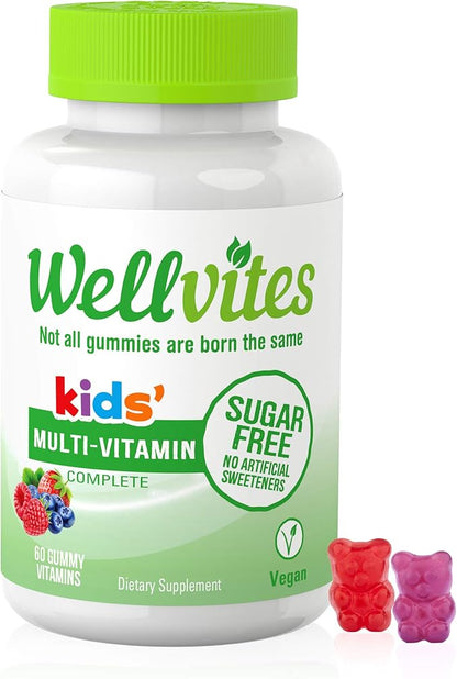 Kids Multivitamin Gummies - Sugar Free, Vegan, Non-GMO – Vitamins for Kids - Vitamin A, D, B6, B12 and C - No Artificial Sweeteners, Gluten Free, Gelatin Free - 60 Count (30 Day Supply)
