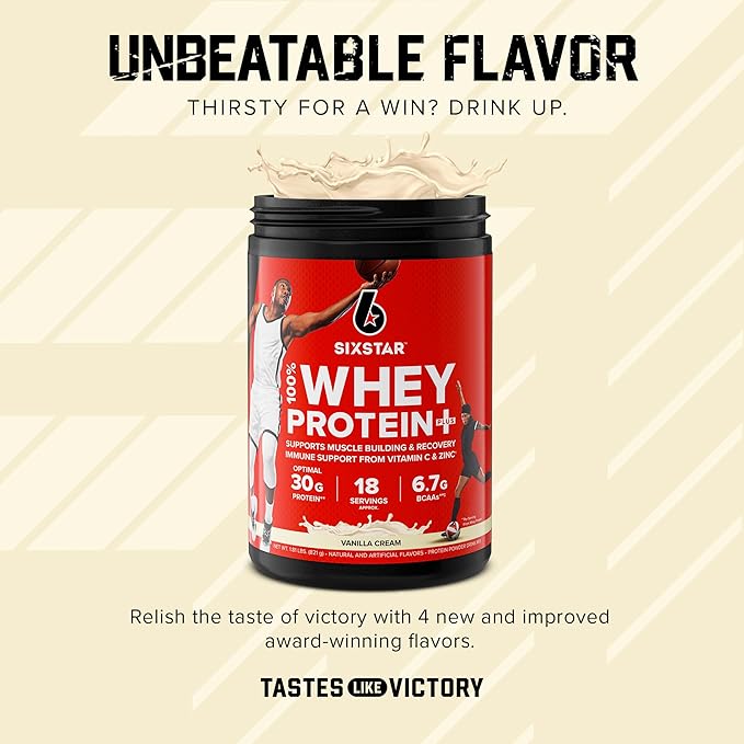 Six Star Elite Series 100% Whey Protein Plus Vanilla Cream 1.8lbs US