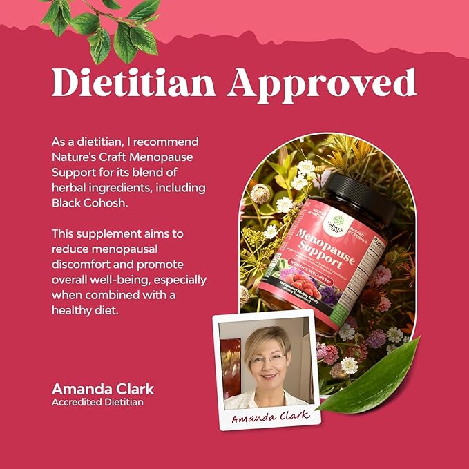 Complete Herbal Menopause Supplement for Women - Multibenefit Menopause Ease Hormone Balance for Women for Night Sweats Mood and More with Dong Quai Vitex Chaste Berry and Black Cohosh - Mini Caps