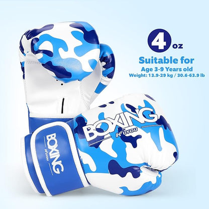 Kids Boxing Gloves, Boxing Gloves for Children 3-9 Youth Boys Girls Toddler PU Cartoon Sparring Training Boxing Gloves for Punching Bag, Kickboxing, Muay Thai, MMA