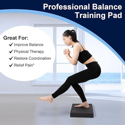StrongTek Professional Foam Exercise Balance Pad - 15.8" 13" x 2", High-Density