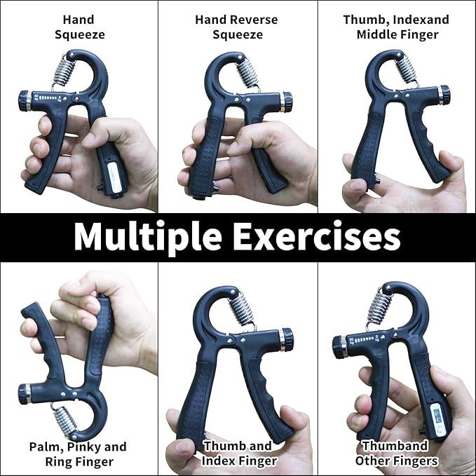 Grip Strength Trainer 11-132 Lbs (5-60kg), Forearm