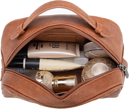 Wrangler Makeup Pouch Bag Mini Western Toiletry Purse Cosmetic Organizer Paisley Travel Pouch for Women