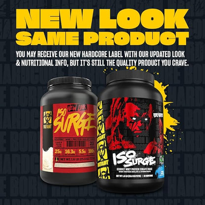 Mutant ISO Surge Whey Protein Isolate Powder Acts Fast to Help Recover, Build Muscle, Bulk and Strength (5 Pound, Big Orange Creamsicle)