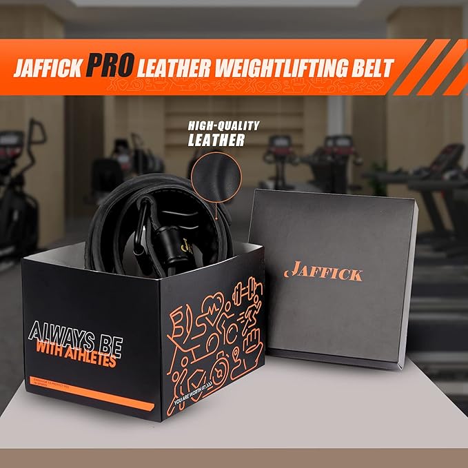 Jaffick Genuine Leather Weight Lifting Belt for Men