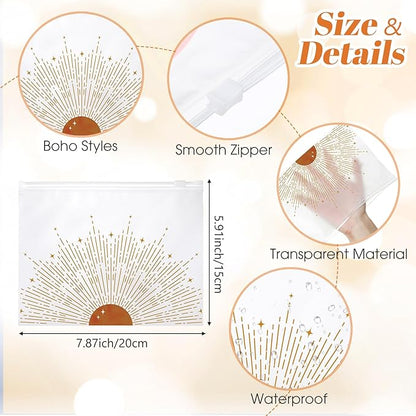 Reginary 100 Pcs Inspirational Gifts for Girls Women Travel Cheer Makeup Bag Bulk Loved Quotes Cosmetic Bags with Zipper Thank You Encouragement Birthday Gift Bag (Gold Star)