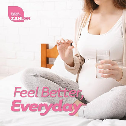 Zahler Prenatal Vitamin with DHA & Folate - DHA Supplements & Prenatal Multivitamin for Mother and Child - Kosher Prenatal DHA Prenatal Vitamins with Iron, Pre Natal Softgels (120 Count (Pack of 1))