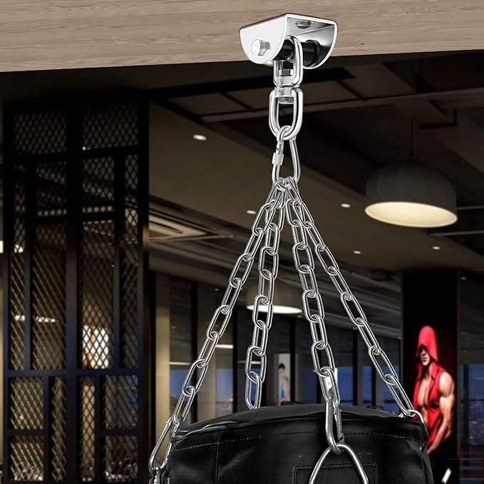 Eapele Heavy Bag Hanger, Punching Bag Mount for Ceiling 360° Swivel Wood Beam Holder for Boxing Bag, Heavy Bag, Gym Punching Bag, Speed Bag, Aerial Yoga Swing, Gymnastic Rings, Sandbag, Hammock