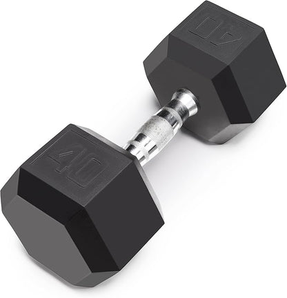 Marcy Rubber Hex Dumbbell - Available for 25lb - 50lb