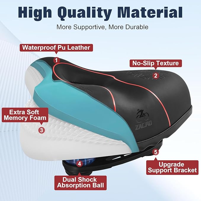 Zacro Bike Seat Comfort for Women Men
