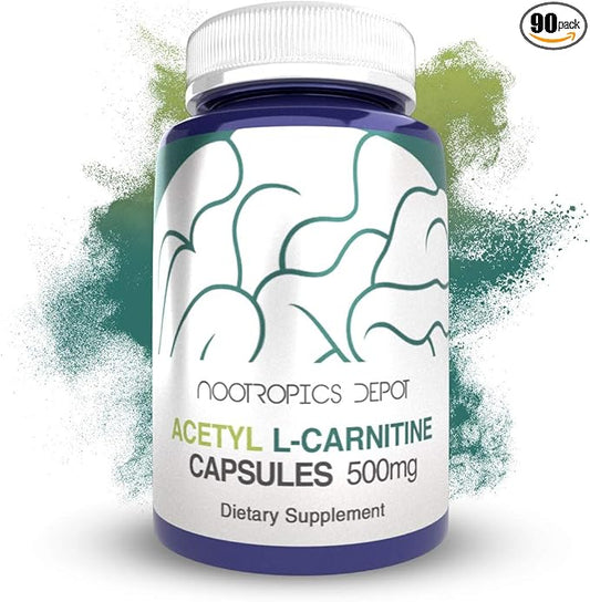Acetyl L-Carnitine Capsules | 500mg | 90 Count | HCL Form | Energy Supplement | Supports Mitochondrial Function | ALCAR HCL