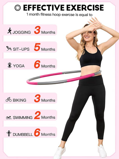 Weighted Exercise Hoop for Adults 2.2lb Detachable