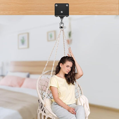Punching Bag Hanger with Spring Beam Hanger Bracket with Stainless Steel Chain Punching Bag Hanging kit Boxing Bag Beam Mount 360° Swivel Hook for Hanging Heavy Bag, Muay Thai