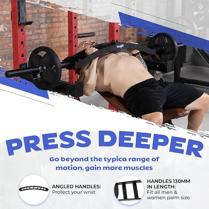 Yes4All Multi Grip Barbell & Cable Attachment - 2 Collars,