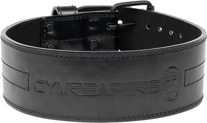 Gymreapers Weightlifting Belt 6MM Genuine Leather - Double 4-Inch Wide