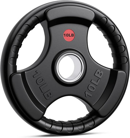 XDDIAS Rubber Weight Plates 2-Inch Olympic Grip Plate 10LB-45LB