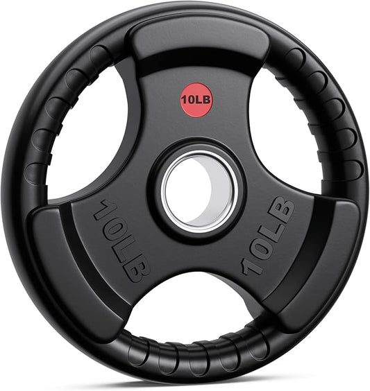 XDDIAS Rubber Weight Plates 2-Inch Olympic Grip Plate 10LB-45LB