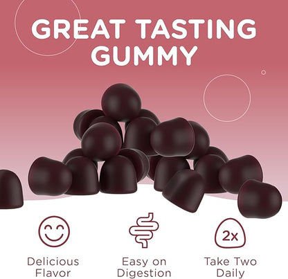 Zahler Beet Root Gummies with Cherry Fruit Extract - 500mg Beet Gummies for Adults - Dark Cherry Flavor - Supports Blood & Nitric Oxide Flow - Vegetarian Kosher Non GMO Beetroot Gummies - 60 Count