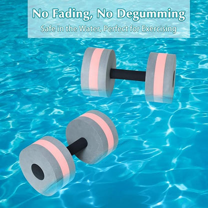 Timoo Aquatic Dumbells Set of 2 Water Dumbells Pool Resistance Water Weight Water Aerobics High-Density EVA-Foam Pool Fitness