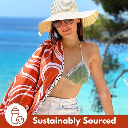 ECCOSOPHY Microfiber Beach Towel - Sand Free Towels 71x35 in