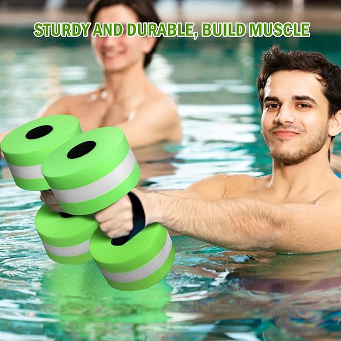 Timoo Aquatic Dumbells Set of 2 Water Dumbells Pool Resistance Water Weight Water Aerobics High-Density EVA-Foam Pool Fitness