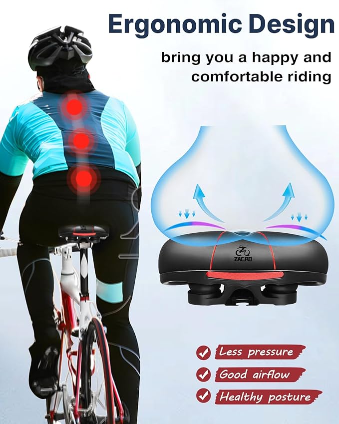 Zacro Bike Seat Comfort for Women Men