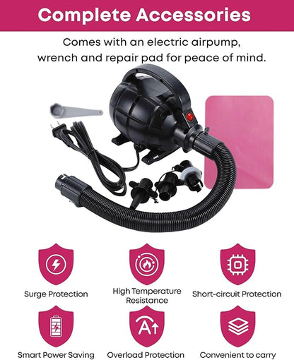Air Barrel - Air Roller Gymnastics Barrel for Back Handspring Trainer, Air Track Tumble Mat with Pump for Gym Training/Yoga Balance Exercise/Cheerleading/Home and Outdoor Use