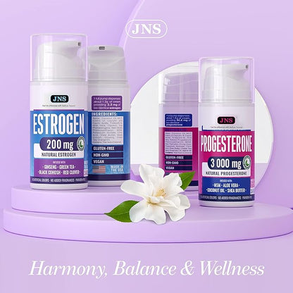 Progesterone Cream (Bioidentical) for Menopause Relief 3000 mg - Made in USA - Bio-Identical Progesterone Cream for Women - Soy-Free & Non-GMO