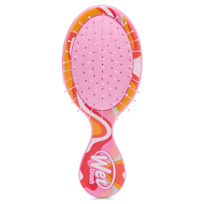 Wet Brush Mini Detangler Hair Brush, Ice Cream (Sun Days), Detangling Travel Hairbrush, Ultra-Soft IntelliFlex Bristles Glide Through Tangles with Ease, Pain-Free, All Hair Types