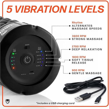 URBNFit Vibrating Foam Roller - Electric Muscle & 5 Speeds