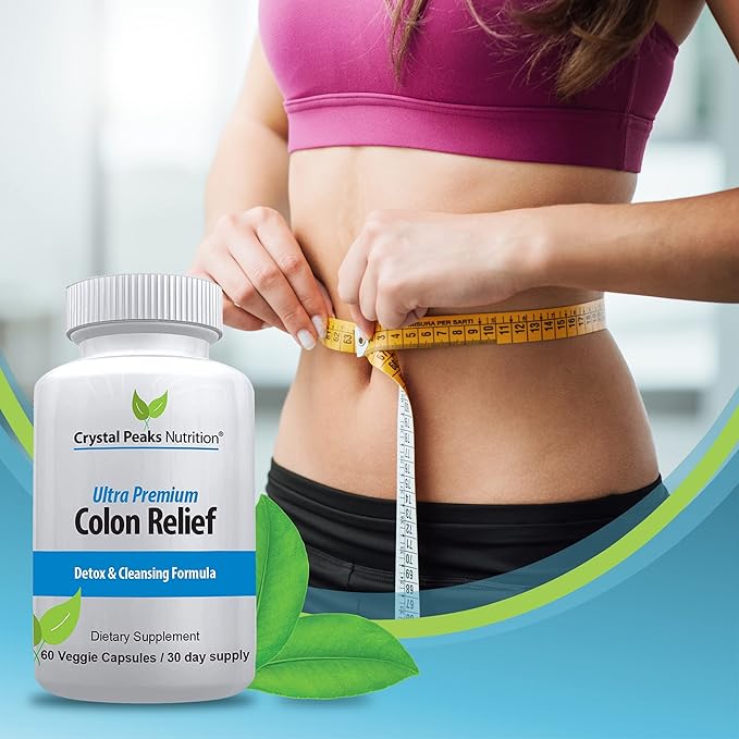 Natural Colon Cleanser Capsules for Constipation Relief and Gut Cleanse Detox - Cascara Sagrada, Psyllium Husk & Bentonite (60 Capsules)