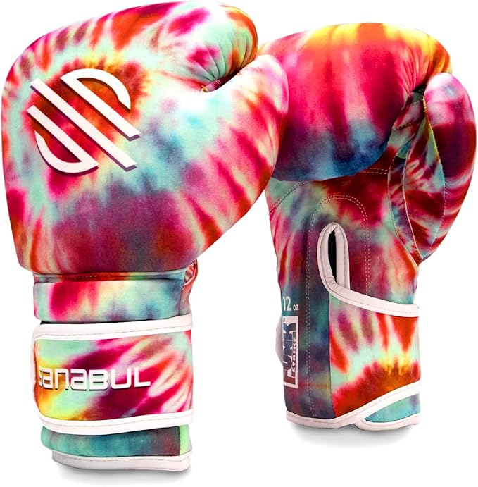 Sanabul Funk Strike Tie Dye Gel Boxing Gloves for Men & Women, Stylish and Protective Kickboxing Muay Thai Gloves for Training Sparring Punching Bag