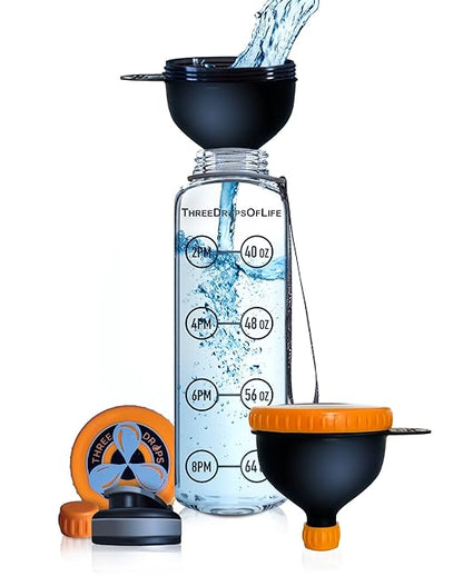 Active Lifestyle Funnel, Best Protein Supplement Funnels for Pre and Post Workout Supplements, Fill N Go, Fits Water Bottles for Liquids (1, 230ML)