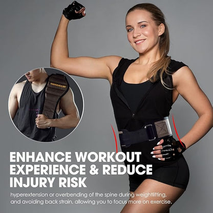 MANUEKLEAR Gym Weight Lifting Belt Weight Lifting Workout 7.5inch -