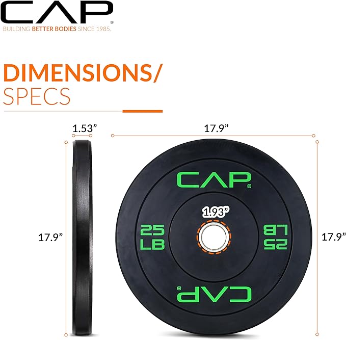 CAP Barbell Rubber Olympic Bumper Plate