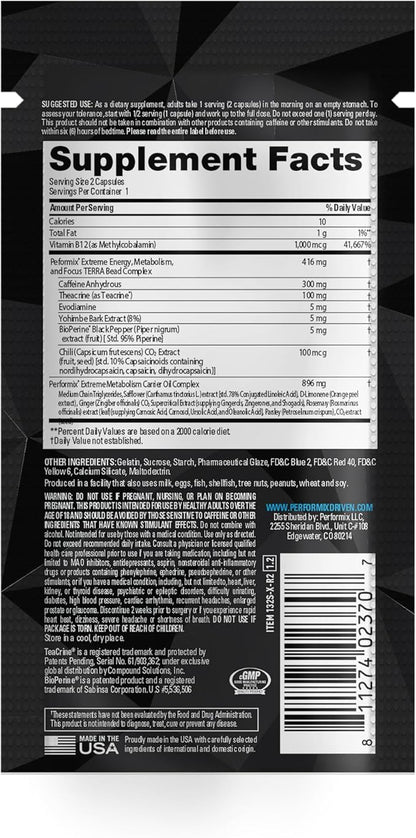PERFORMIX - SST V2X - Pre Workout - 300 mg Caffeine - Energy Supplements - No Crash - Fitness Goals - Nootropic - Timed-Release for All Day Focus, Mood & Energy Boost - Men & Women - 2 Capsules